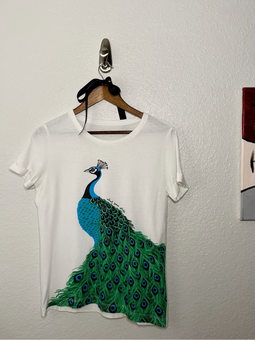 Kate Spade Broome Street Peacock Strut Your Stuff Tee S